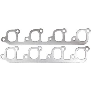 Remflex - 3012 - Exhaust Gaskets Ford 351M/400 - 1.500 x 1.937 in Rectangular Port - Graphite - Ford Cleveland / Modified