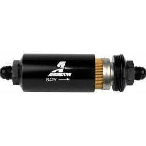 Aeromotive - 12377 - 8an Inline Fuel Filter 10 Micron 2in OD Black