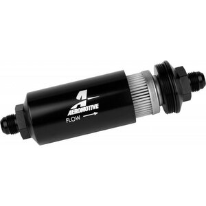 Aeromotive - 12378 - 8an Inline Fuel Filter 40 Micron 2in OD Black