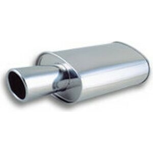Vibrant Performance - 1042 - Streetpower Oval Muffler W/ 4in Round Angle Cut