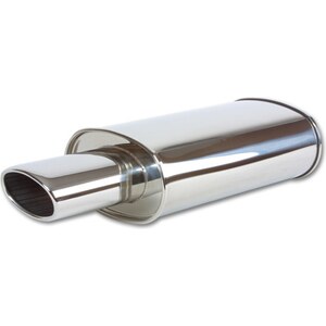 Vibrant Performance - 1045 - Streetpower Oval Muffler W/ 4.5in X 3in Oval Ang