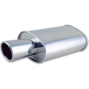 Vibrant Performance - 1046 - Streetpower Oval Muffler W/ 4in Round Angle Cut