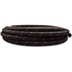 Vibrant Performance - 11966R - 10Ft Roll -6 Black Red Nylon Braided Flex Hose