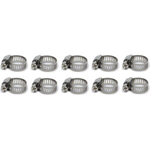 Vibrant Performance - 12151 - Stainless Worm Gear Clamps .44in To .90in 10 Pack