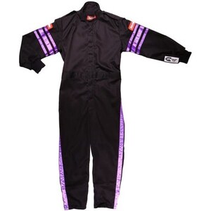 RaceQuip - 1950591RQP - Black Suit Single Layer Kids X-Small Purple Trim