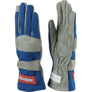 RaceQuip - 351022RQP - Gloves Single Layer Small Blue SFI