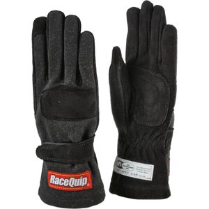 RaceQuip - 3550092RQP - Glove Double layer Child Small Black SFI-5 Youth