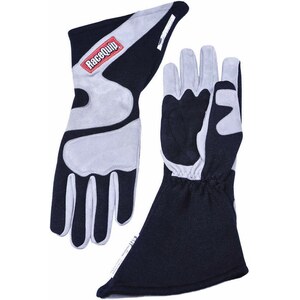 RaceQuip - 358603RQP - Gloves Outseam Black/ Gray Medium SFI-5