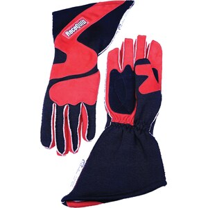 RaceQuip - 359102 - Gloves Outseam Black/Red Small SFI-5