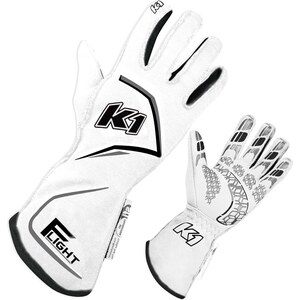 K1 RaceGear - 23-FLT-WG-XL - Gloves Flight X-Large White