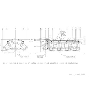 Holley - 300-716BK - GM GenV LT Ultra Lo-Ram Intake Manifold Kit