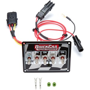 QuickCar - 50-1731 - Ignition Panel - Single Ing. w/Acc Switches Chck