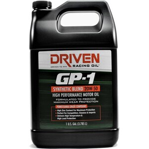 Driven Racing Oil - 19508 - GP-1 Synthetic Blend 20w50  1 Gallon Jug