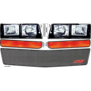 Allstar Performance - 23038 - M/C SS Nose Decal Kit Mesh Grille 1983-88