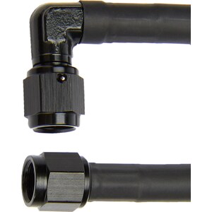 Allstar Performance - 48404 - Coated Braided Line 24in #4 Hose -4 90 Deg/-4 Str