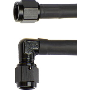 Allstar Performance - 48402 - Coated Braided Line 18in #4 Hose -4 90 Deg/-4 Str