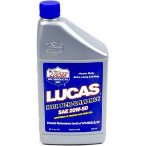 Lucas Oil - LUC10252 - 20w50 Plus Motor Oil 1 Qt Petroleum