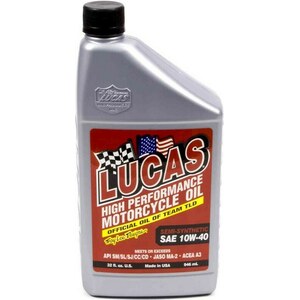 Lucas Oil - LUC10710 - Semi-Synthetic 10w40 Motorcycle Oil Qt