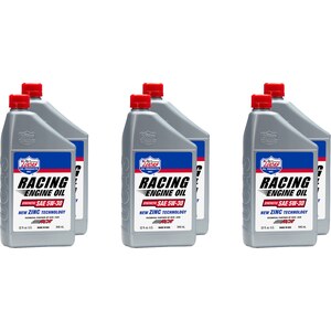 Lucas Oil - 10885 - Synthetic SAE 5W30 Raci ng Oil Case 6 x 1 Quart