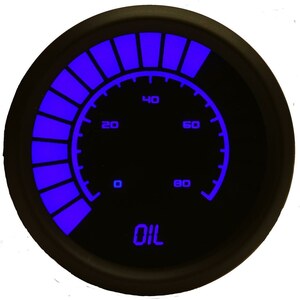 Intellitronix - B9114B - 2-1/16 Analog Bargraph Oil Press Gauge 0-80 PSI