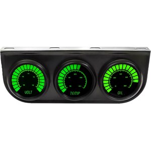 Intellitronix - B9333G - 3 Gauge Kit LED Bargraph Panel 2-1/6 w/Green LED
