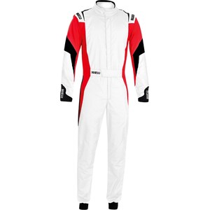 Sparco - 001144B52BRNR - Comp Suit White/Red Medium