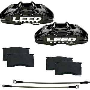 LEED Brakes - BCC0005 - 64-67 Mustang Brake Caliper/Pad Kit Black