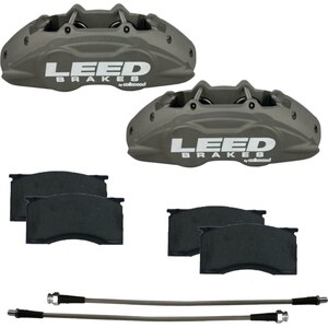LEED Brakes - CC0005 - 64-67 Mustang Brake Caliper/Pad Kit Anodized