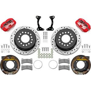 Wilwood - 140-17120-DR - Brake Kit Rear Red FDP Drilled 11in GM G Body