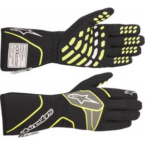 Alpinestars USA - 3551023-155-L - Glove Tech-1 Race V3 Black / Yellow Large