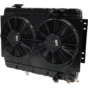 Dewitts Radiator - 32-6239003A - Radiator w/Fans Chevelle 68-72 LS Auto Trans Blk