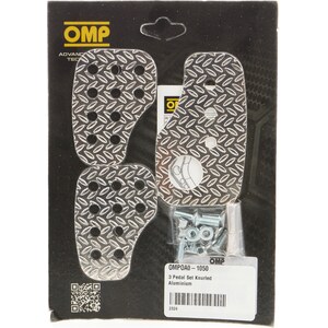 OMP - OA0-1050 - 3 Pedal Set Knurled Aluminium
