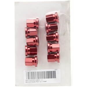 PEM Racing - QCC0119SK-10 - Cover Nuts For QC Rear Short Red 10 Pack