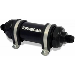 FueLab Fuel Systems - 82812-1 - Fuel Filter In-Line 5in 40 Micron Stainless 8an