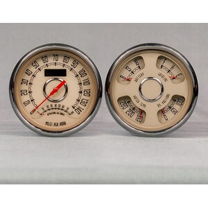 New Vintage USA - 37215-02 - Woodward 2 Gauge Kit Speed/Tach Quad Gauges
