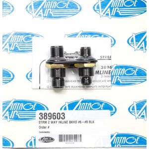 Vintage Air - 389603 - 2 Way In Line Bulkhead #6 and #8 O-Ring