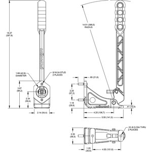 Wilwood - 340-14769 - Hydraulic Hand Brake Assm. 11:1 Ratio Vertical