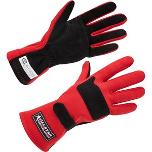 Allstar Performance - ALL915071 - Racing Gloves SFI 3.3/5 D/L Red Small