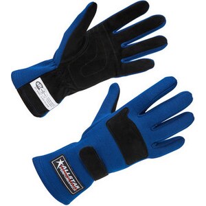 Allstar Performance - ALL915025 - Racing Gloves SFI 3.3/5 D/L Blue X-Large