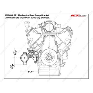 ICT Billet - 551969-LSP1 - Bracket Mechanical Fuel Pump
