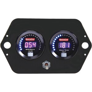 QuickCar - 67-2005 - Digital 2-Gauge Panel Open Wheel OP/WT w/Batt