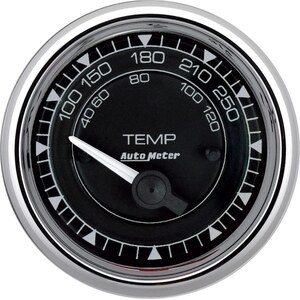 AutoMeter - 9737 - 2/16 Chrono Chrome Gauge Temp  100-250 Degree