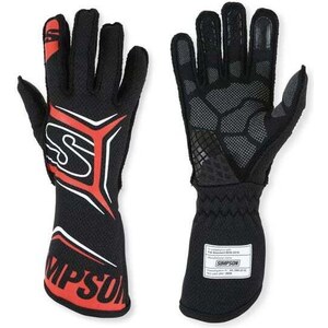 Simpson Safety - MGLR - Glove Magnata Large Black / Red SFI 3.5/5