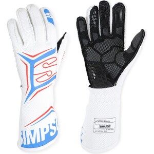 Simpson Safety - MGZW - Glove Magnata XX-Large White / Blue SFI 3.5/5
