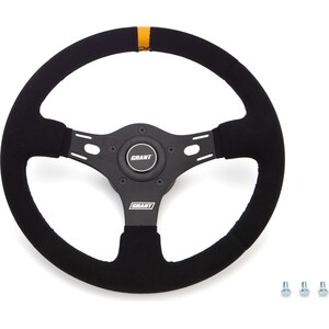 Grant - 1080 - 13in Yellow Stripe Race Steering Wheel Suede