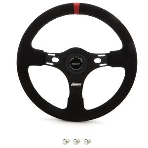 Grant - 1081 - 13in Red Stripe Race Steering Wheel Suede