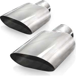Stainless Works - 781300 - Big Oval Exhaust Tips 3in Inlet