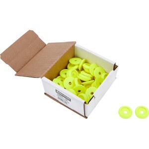 Allstar Performance - 18853-50 - Body Bolt Washer Plastic Fluorescent Yellow 50pk