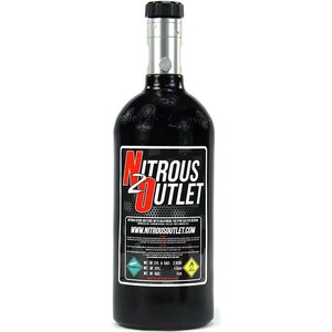 Nitrous Outlet 50-30110 - Nitrous Bottle 1lb W/Valve Powersports Gloss Black Aluminum
