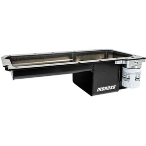 Moroso - 20150 - GM LS 6qt Steel Oil Pan w/Oil Filter Adapter